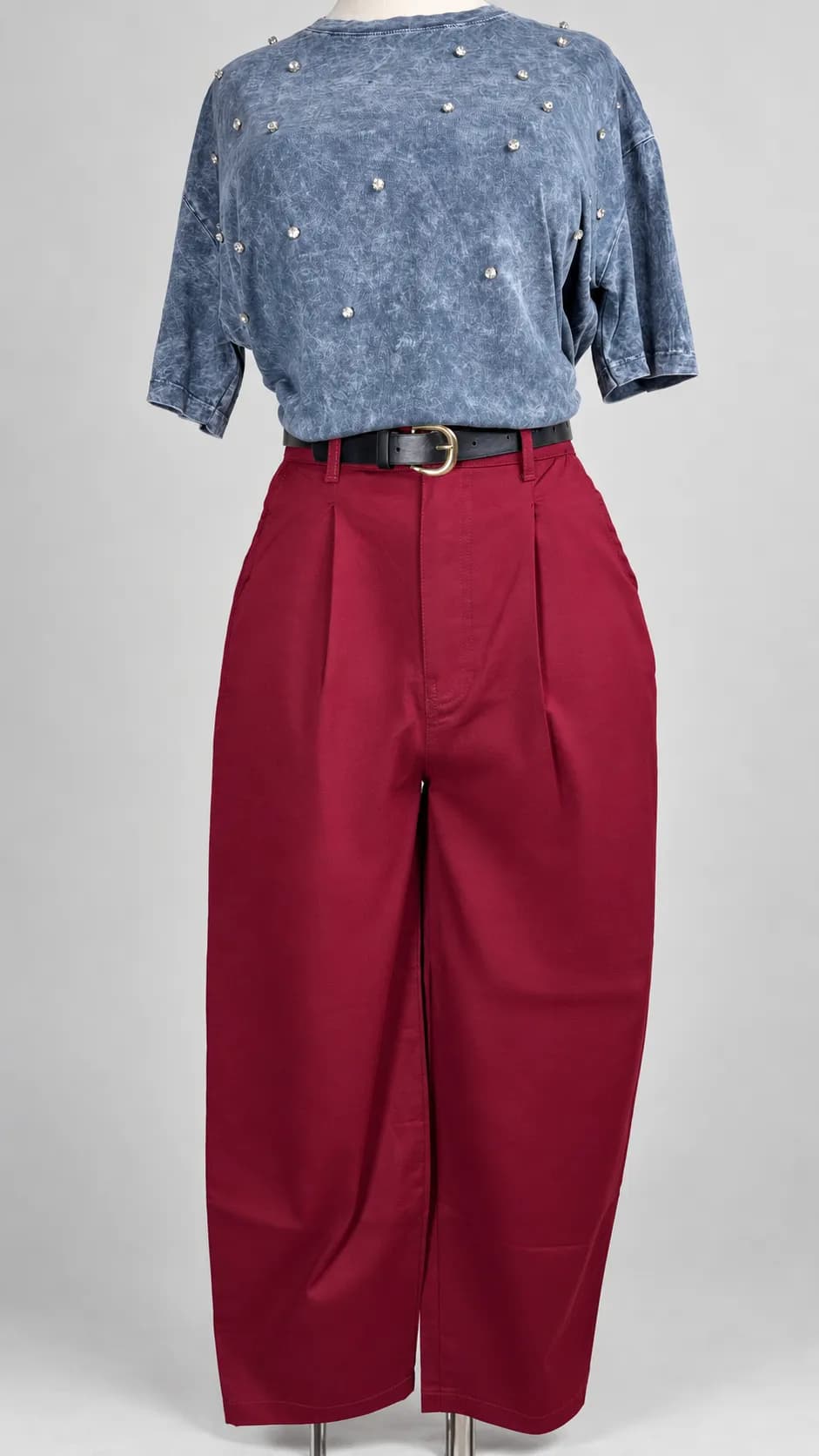 Bordo Kontrast pinterest Pantolon — görsel 3